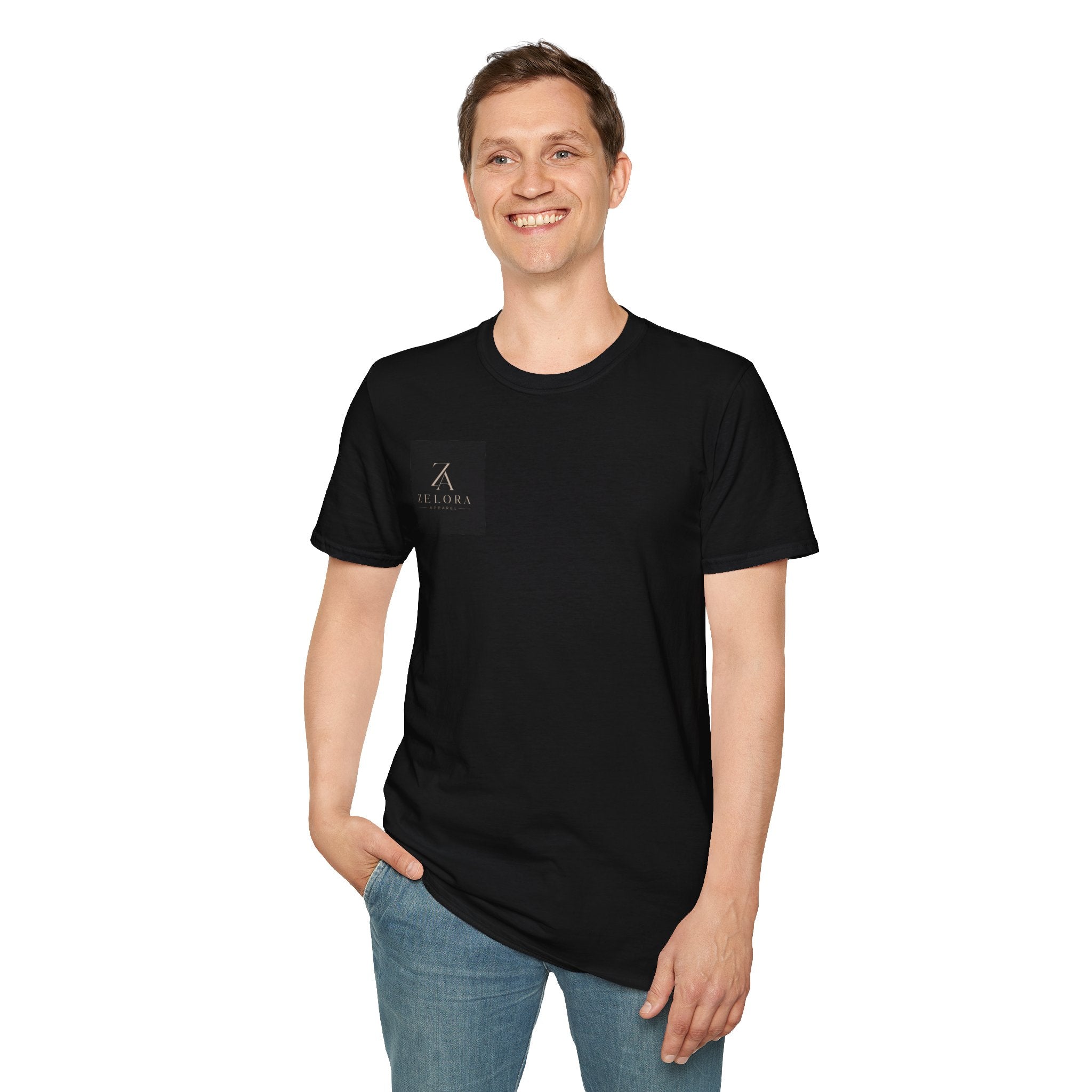 Minimal Logo T-Shirt — ZEIORA Chest Patch Design