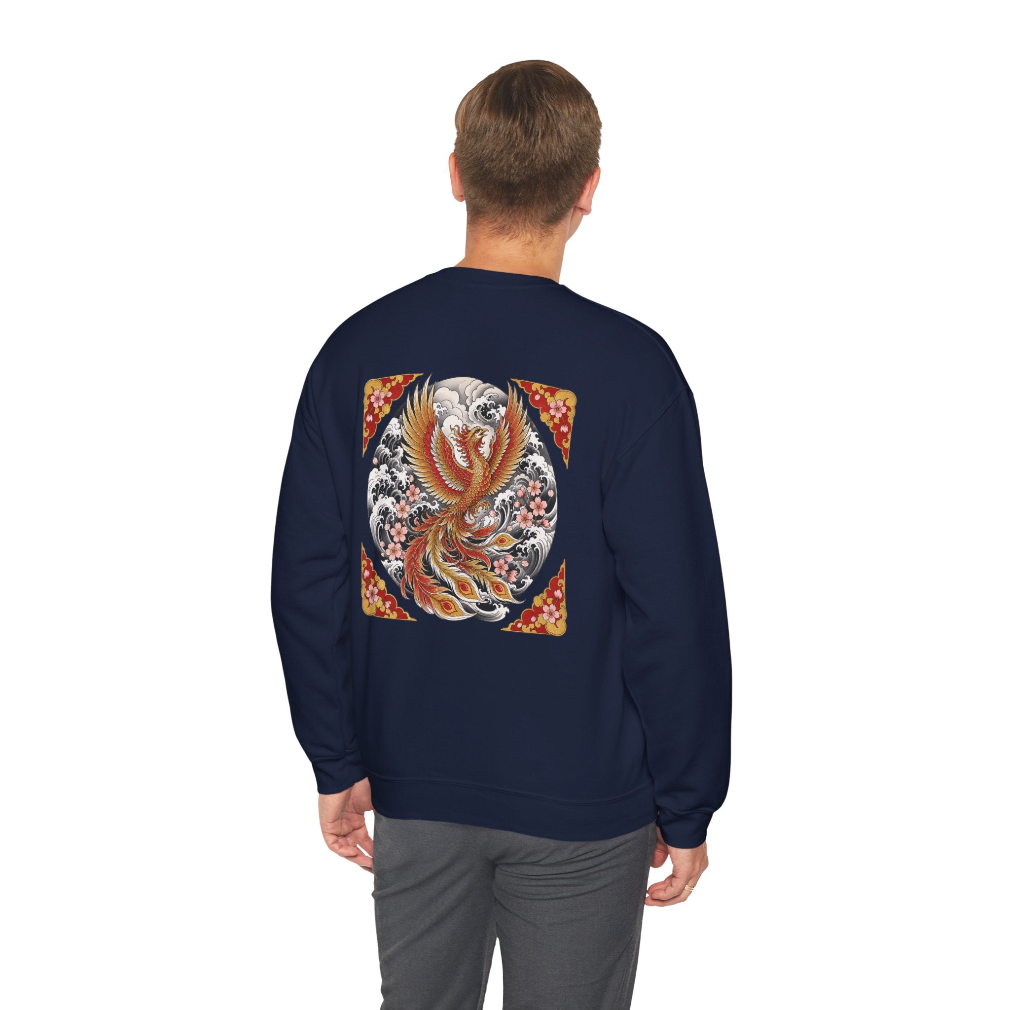 Phoenix Crewneck Sweatshirt — Vintage Japanese Phoenix Back Print