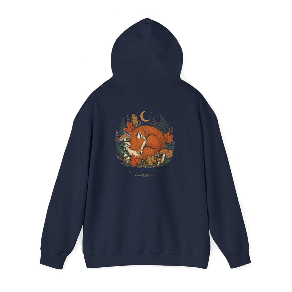 Fox Forest Hoodie — Cozy Sleeping Fox Autumn Leaves Sweatshirt