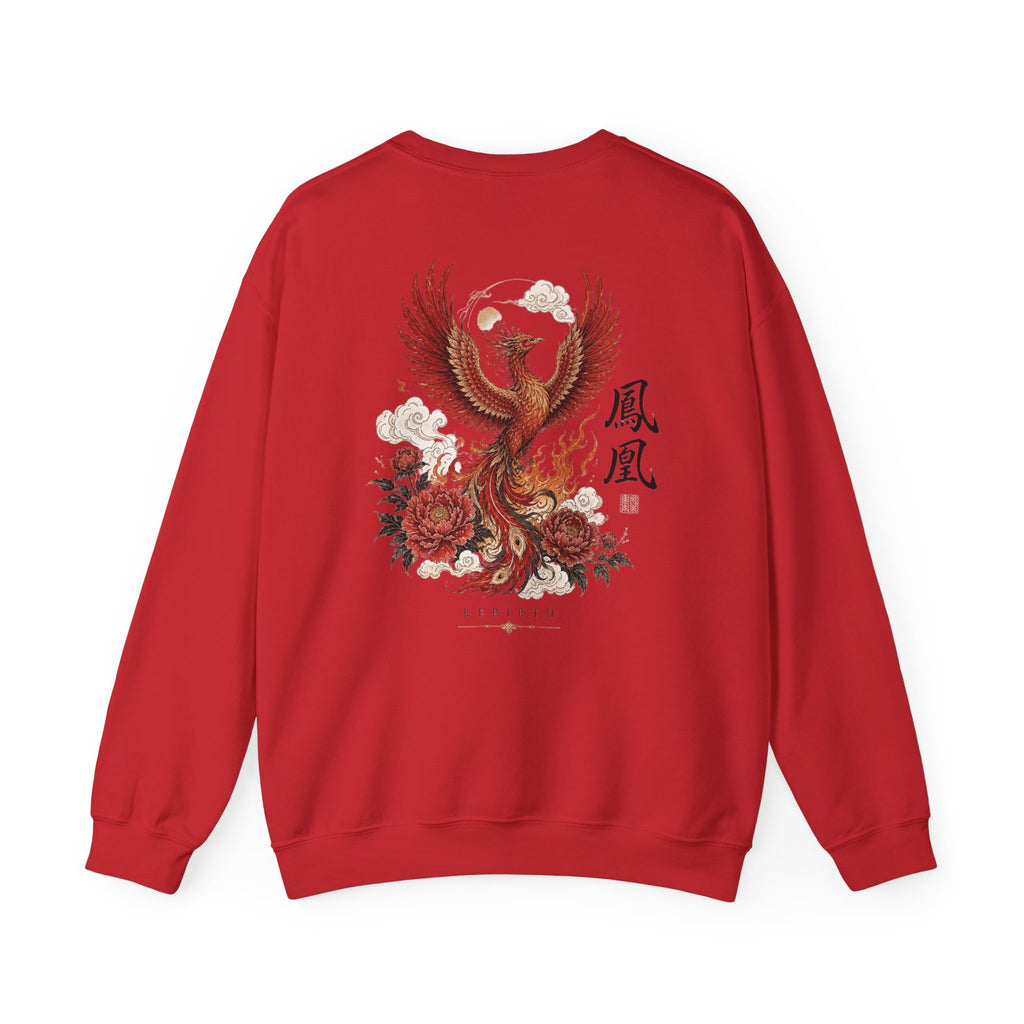 Phoenix Floral Crewneck Sweatshirt — Oriental Phoenix & Peony Graphic