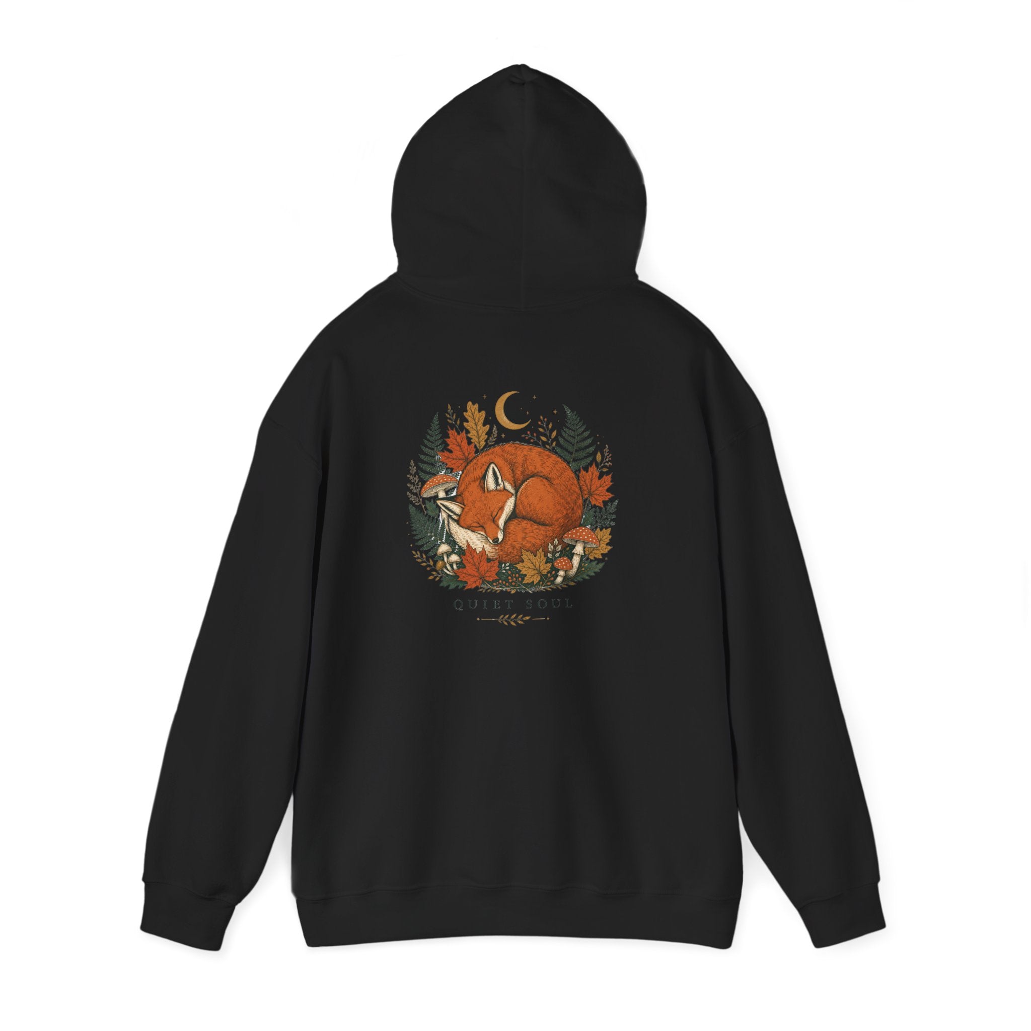 Fox Forest Hoodie — Cozy Sleeping Fox Autumn Leaves Sweatshirt