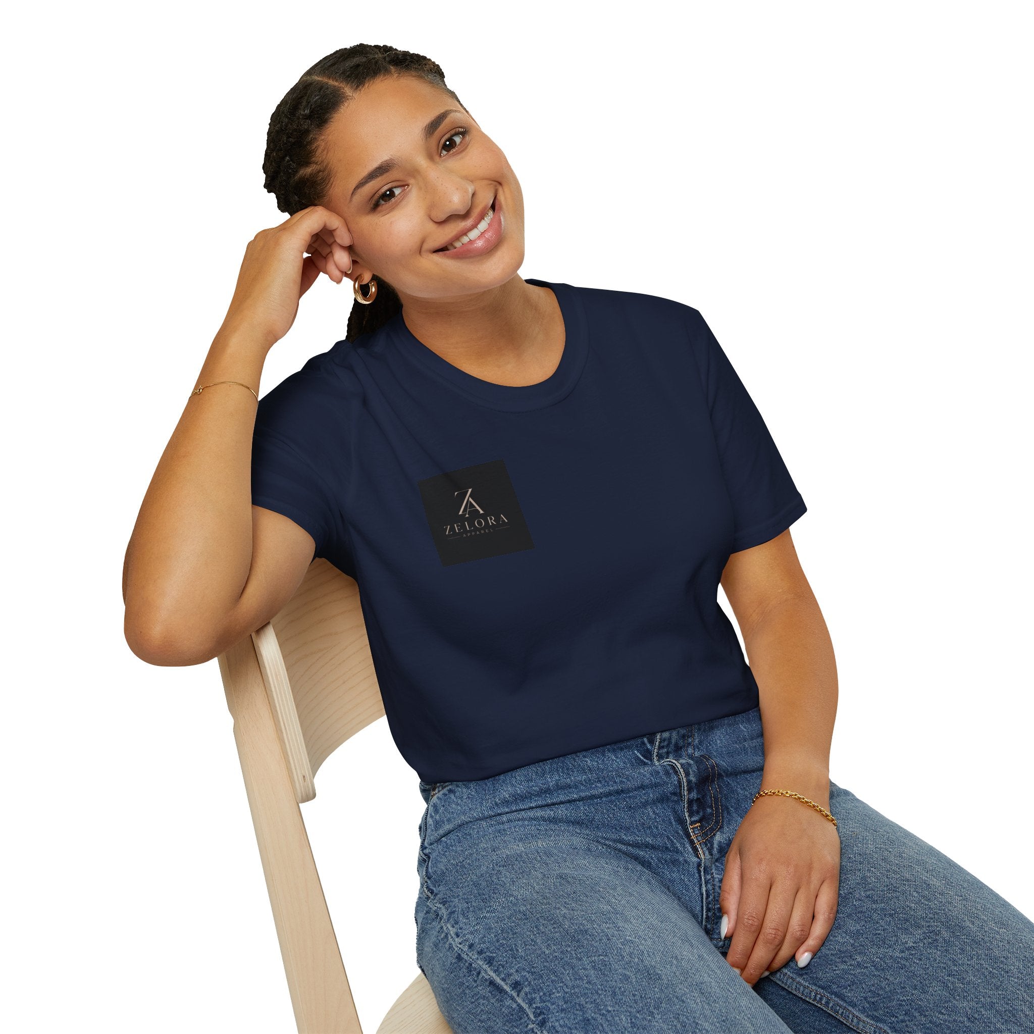 Minimal Logo T‑Shirt — Zeora Monogram Chest Print