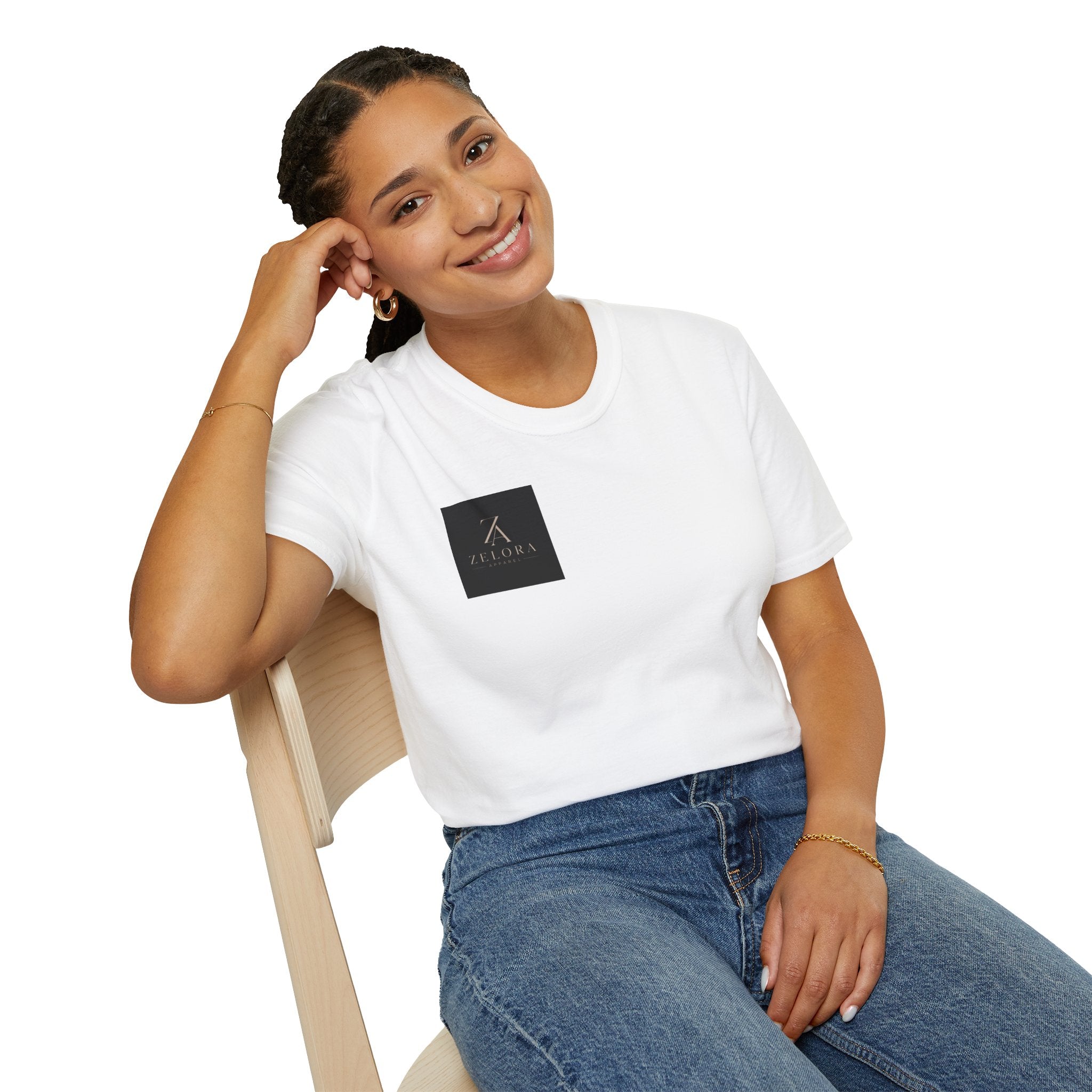 Minimal Logo T‑Shirt — Zeora Monogram Chest Print