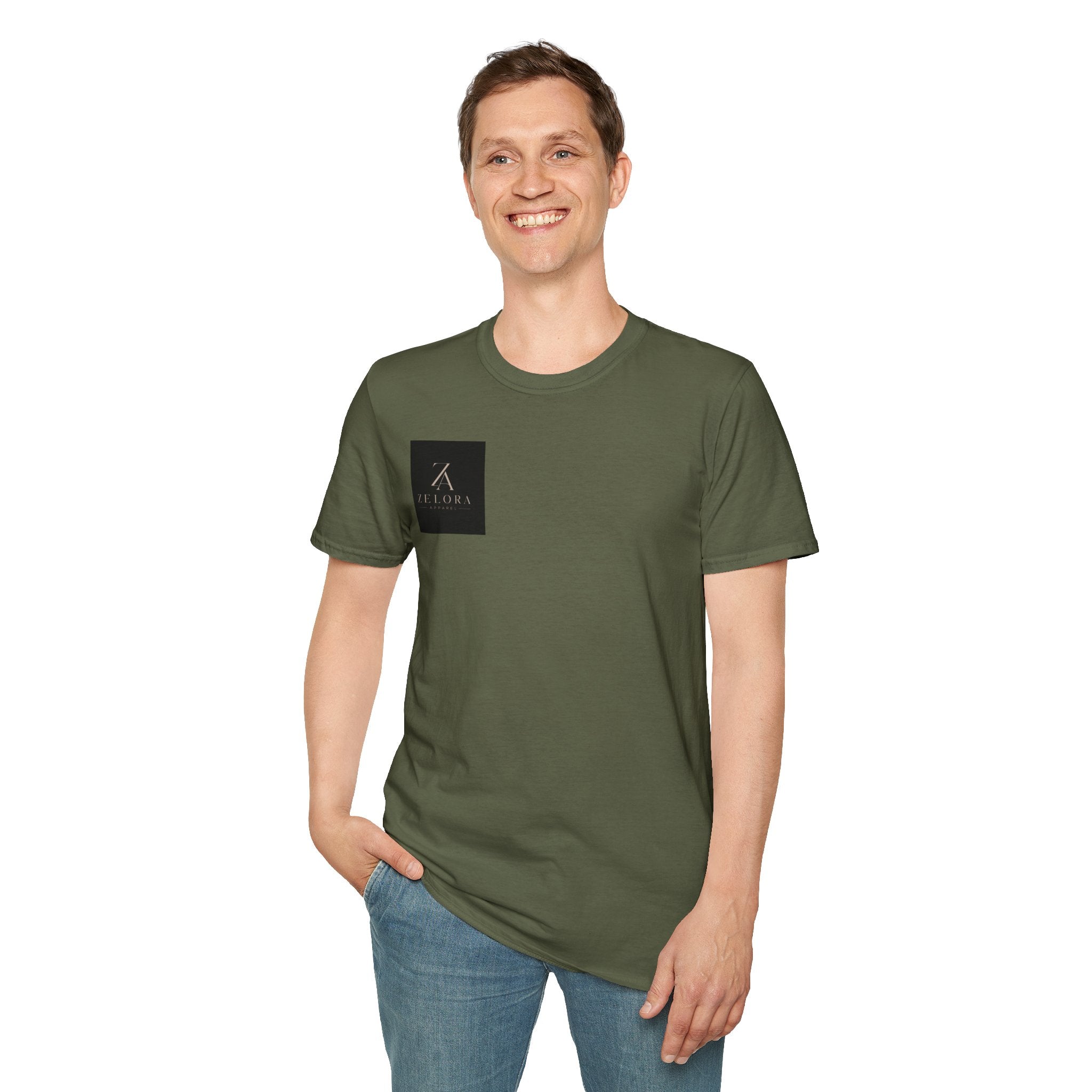 Minimal Logo T-Shirt — ZEIORA Chest Patch Design