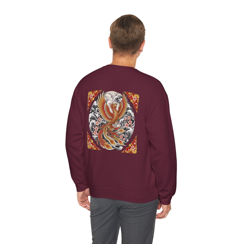 Phoenix Crewneck Sweatshirt — Vintage Japanese Phoenix Back Print