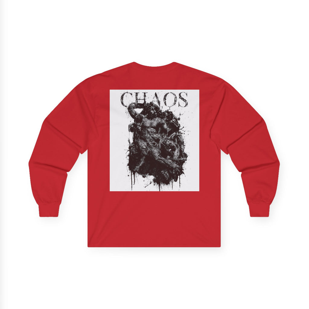 Chaos Long Sleeve Tee — Grunge Gothic Graphic Shirt
