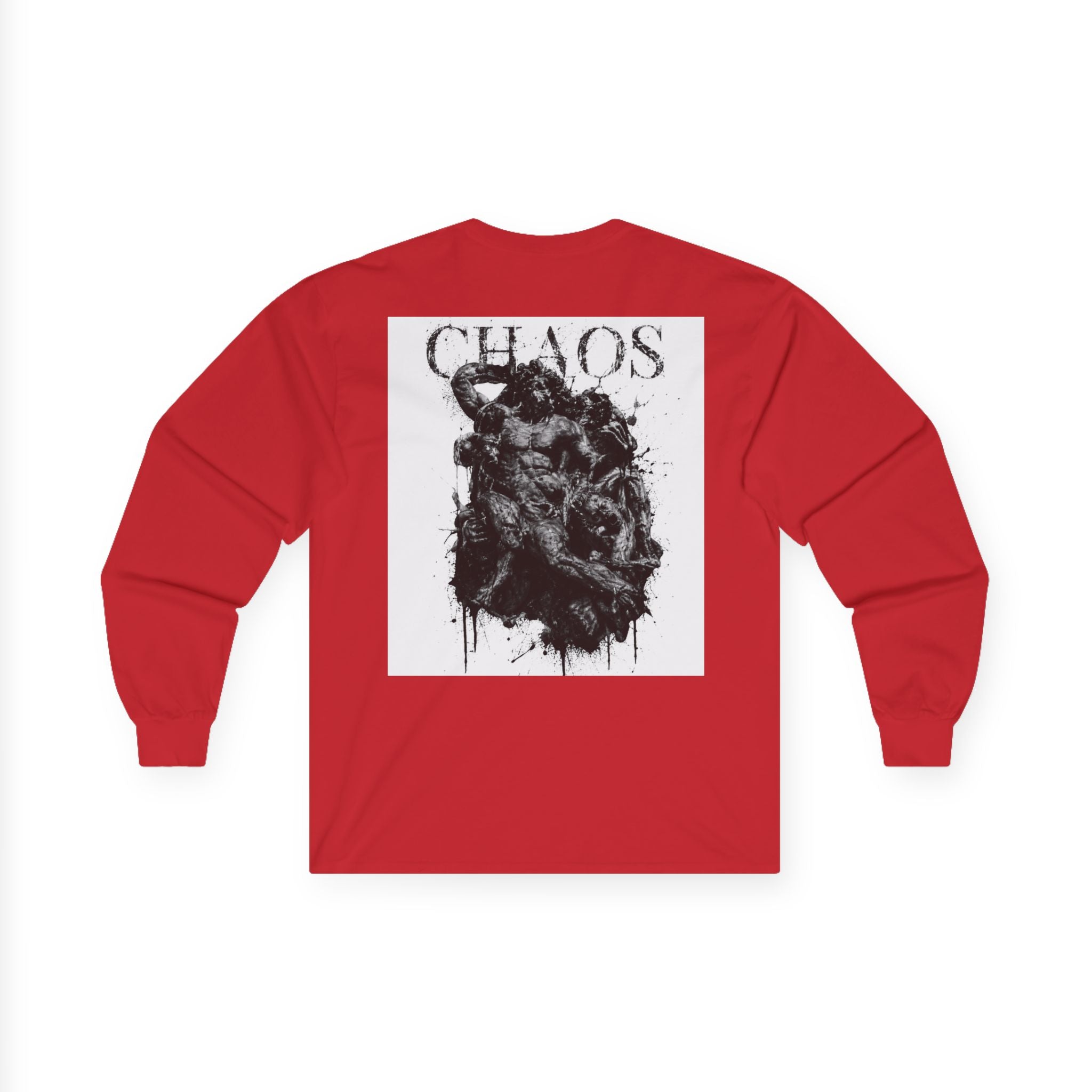 Chaos Long Sleeve Tee — Grunge Gothic Graphic Shirt