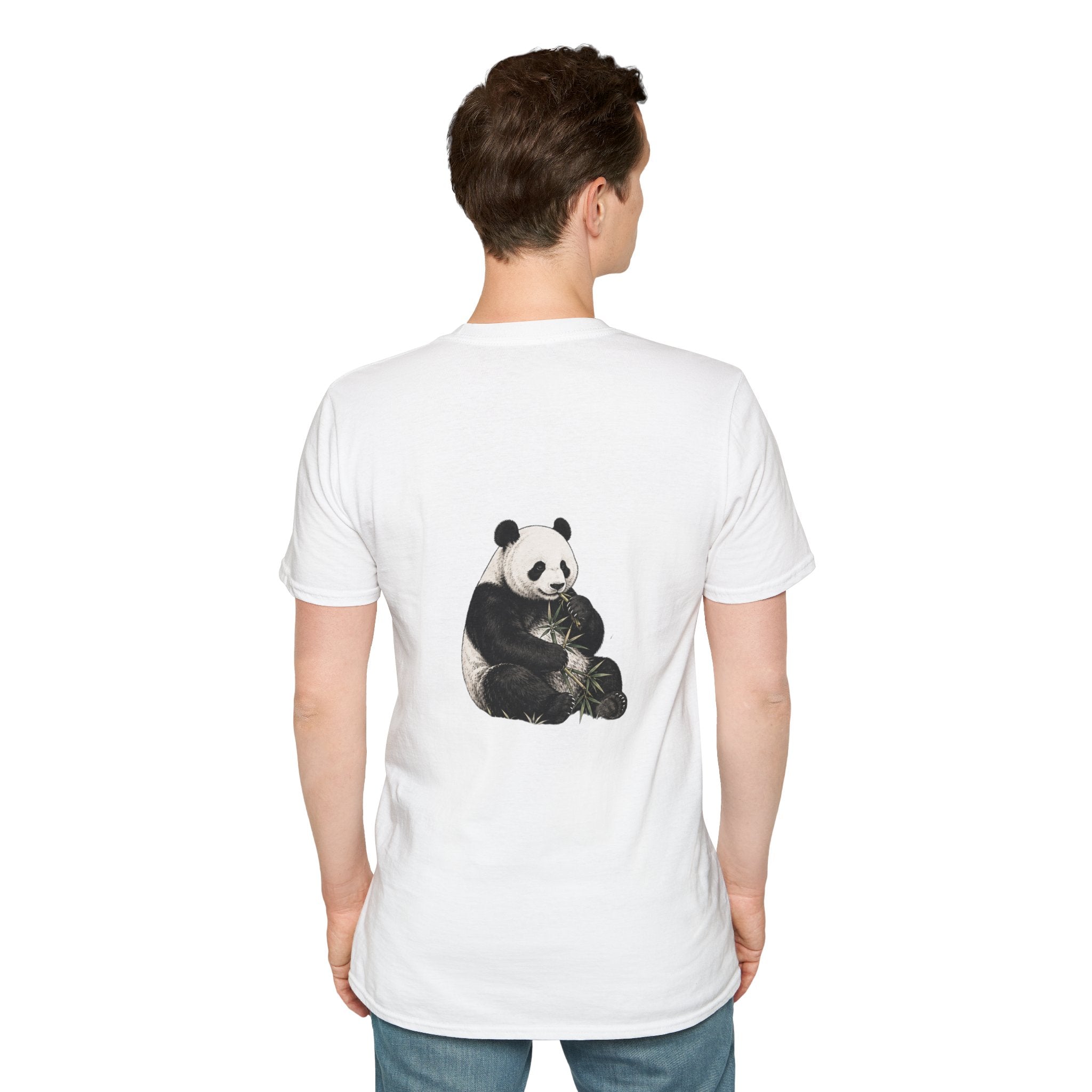 Panda Eating Bamboo T-Shirt — Cute Panda Wildlife Graphic Tee
