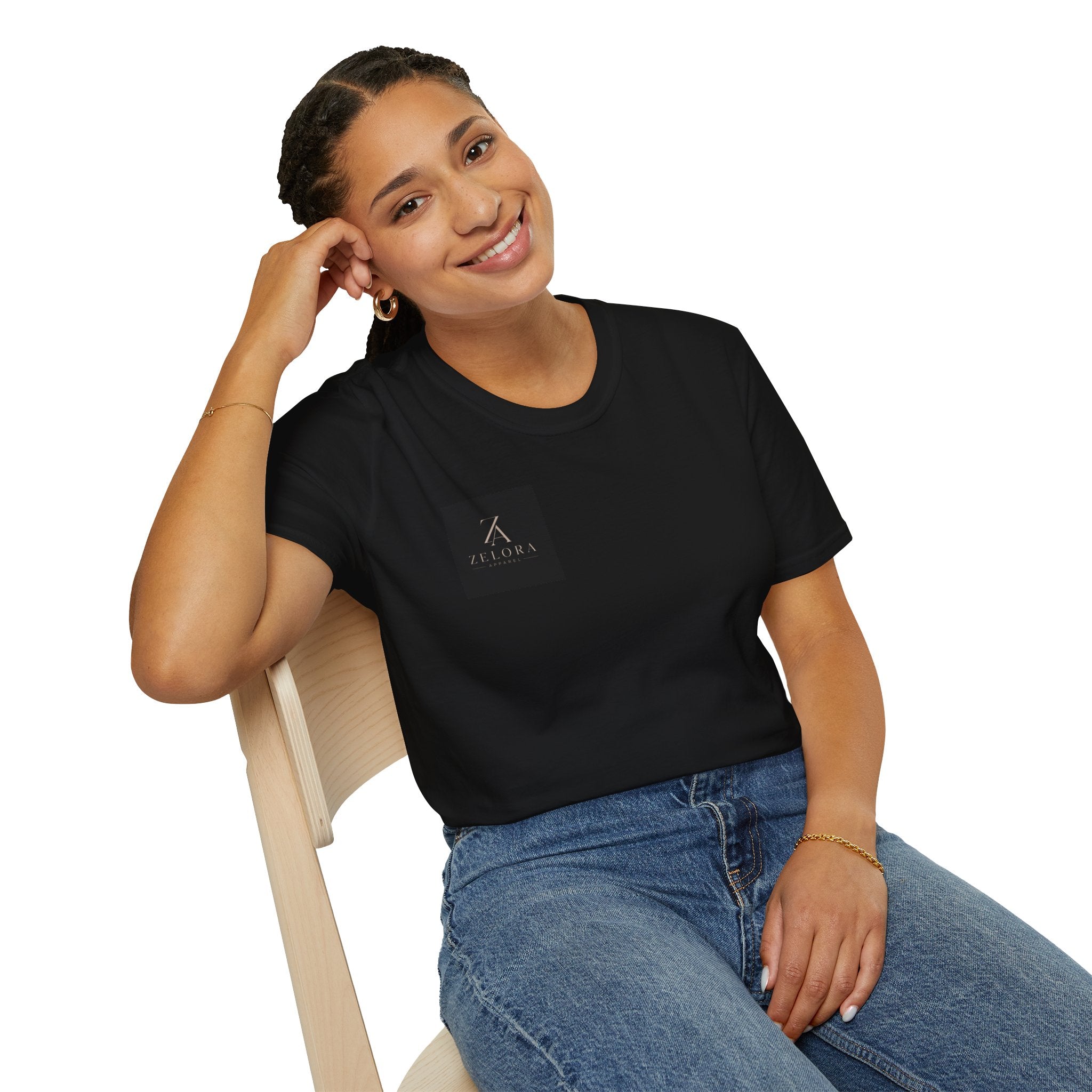 Minimal Logo T-Shirt — Zeora Monogram Casual Tee