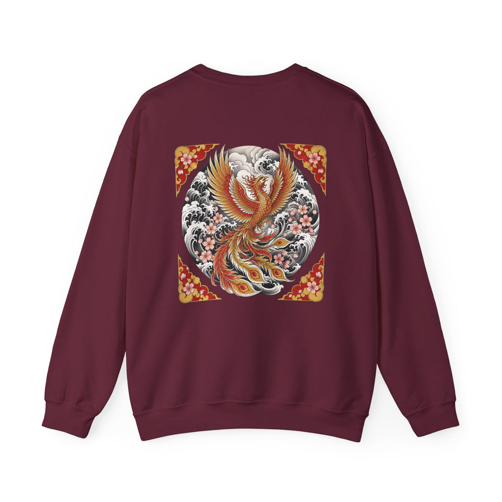 Phoenix Crewneck Sweatshirt — Vintage Japanese Phoenix Back Print