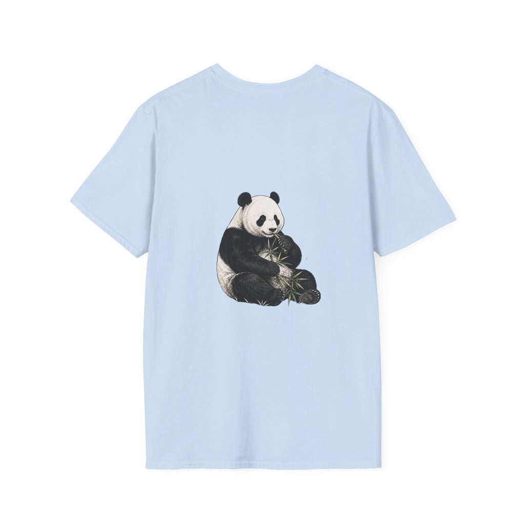 Panda Eating Bamboo T-Shirt — Cute Panda Wildlife Graphic Tee