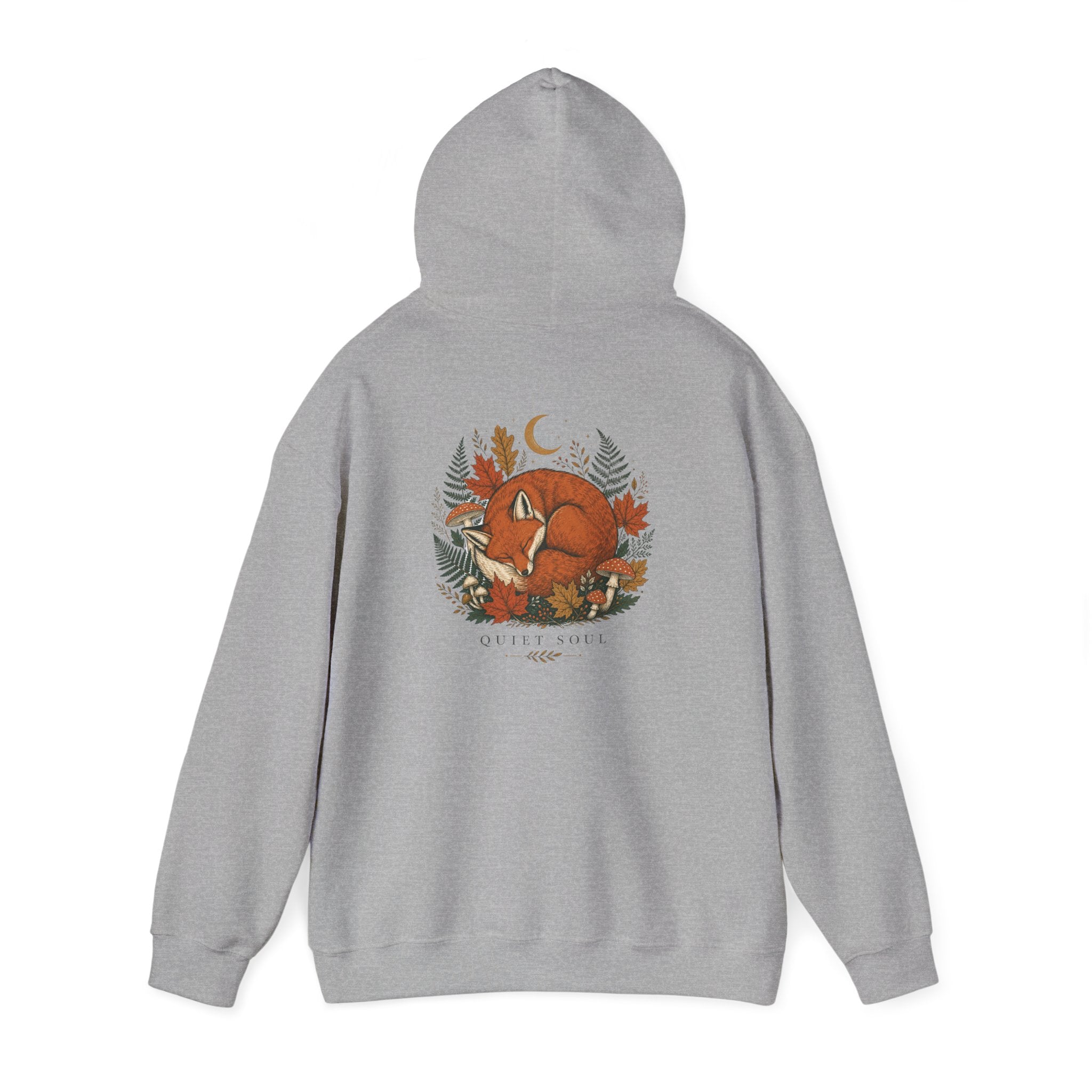 Fox Forest Hoodie — Cozy Sleeping Fox Autumn Leaves Sweatshirt