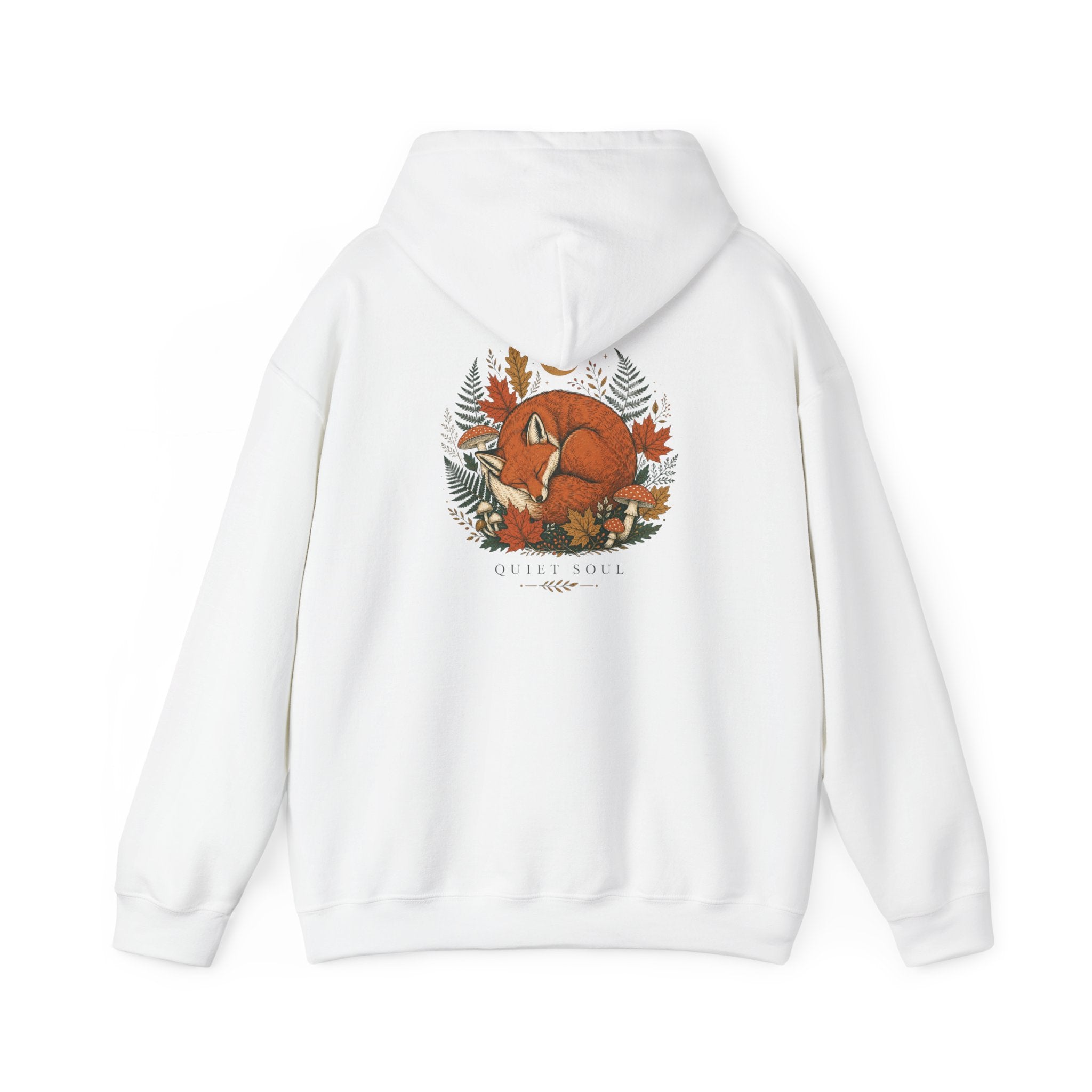 Fox Forest Hoodie — Cozy Sleeping Fox Autumn Leaves Sweatshirt