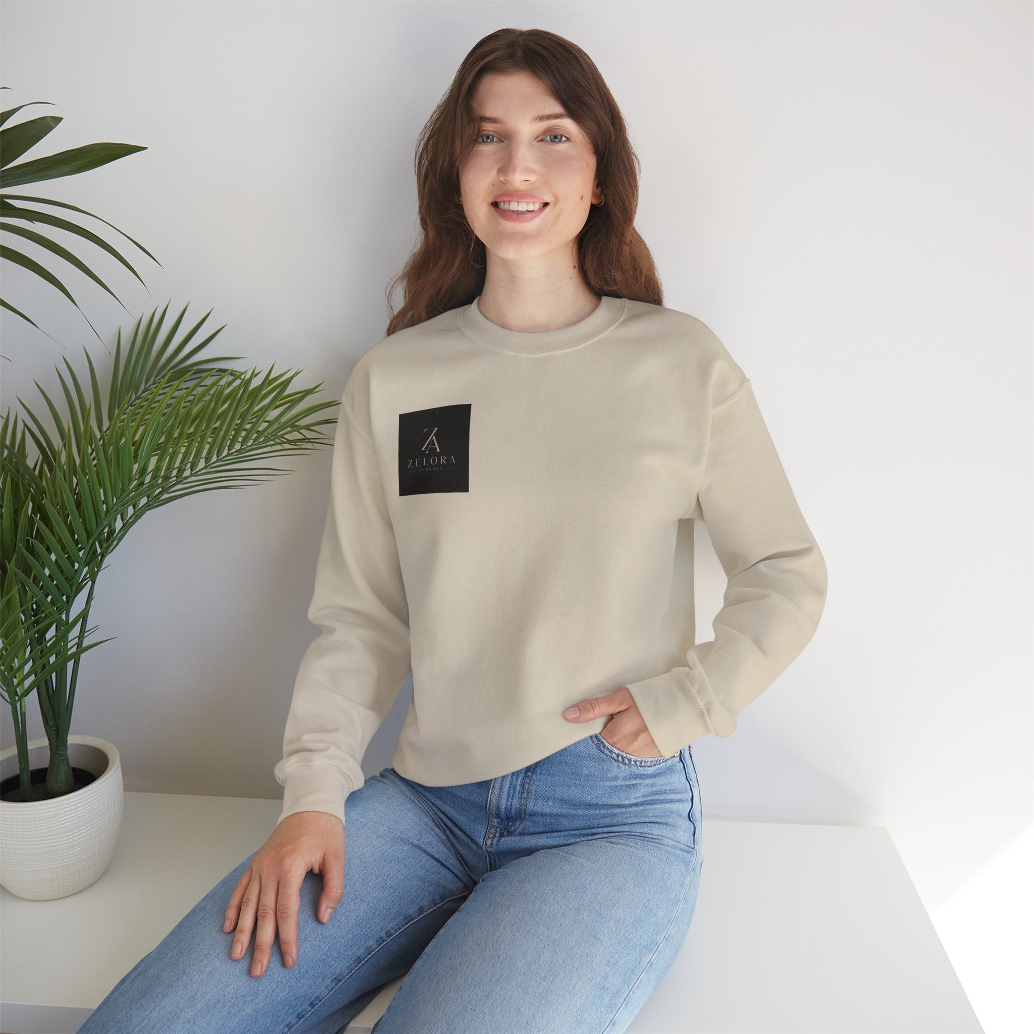 Dragon Mountain Crewneck Sweatshirt — Asian Ink Serpent Back Print