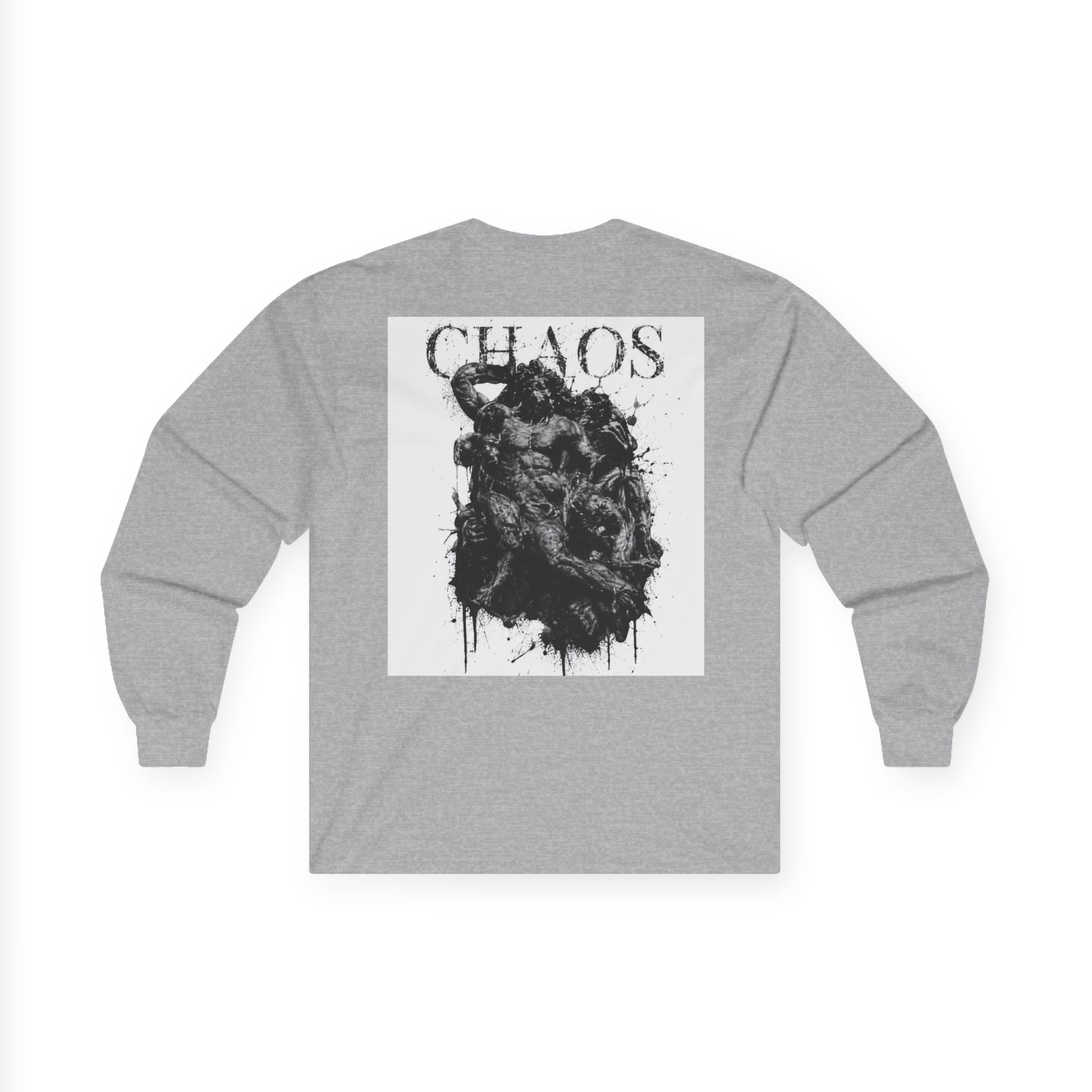 Chaos Long Sleeve Tee — Grunge Gothic Graphic Shirt