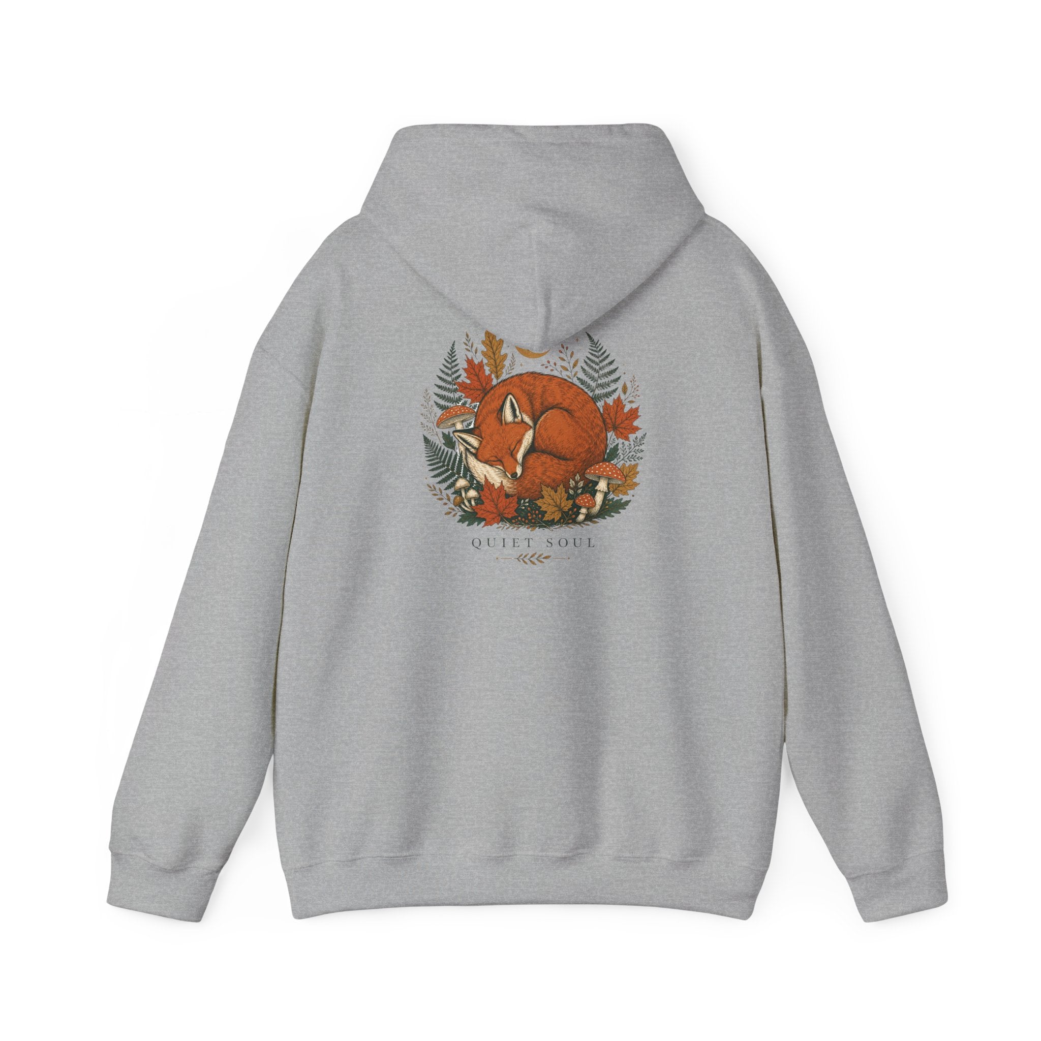 Fox Forest Hoodie — Cozy Sleeping Fox Autumn Leaves Sweatshirt