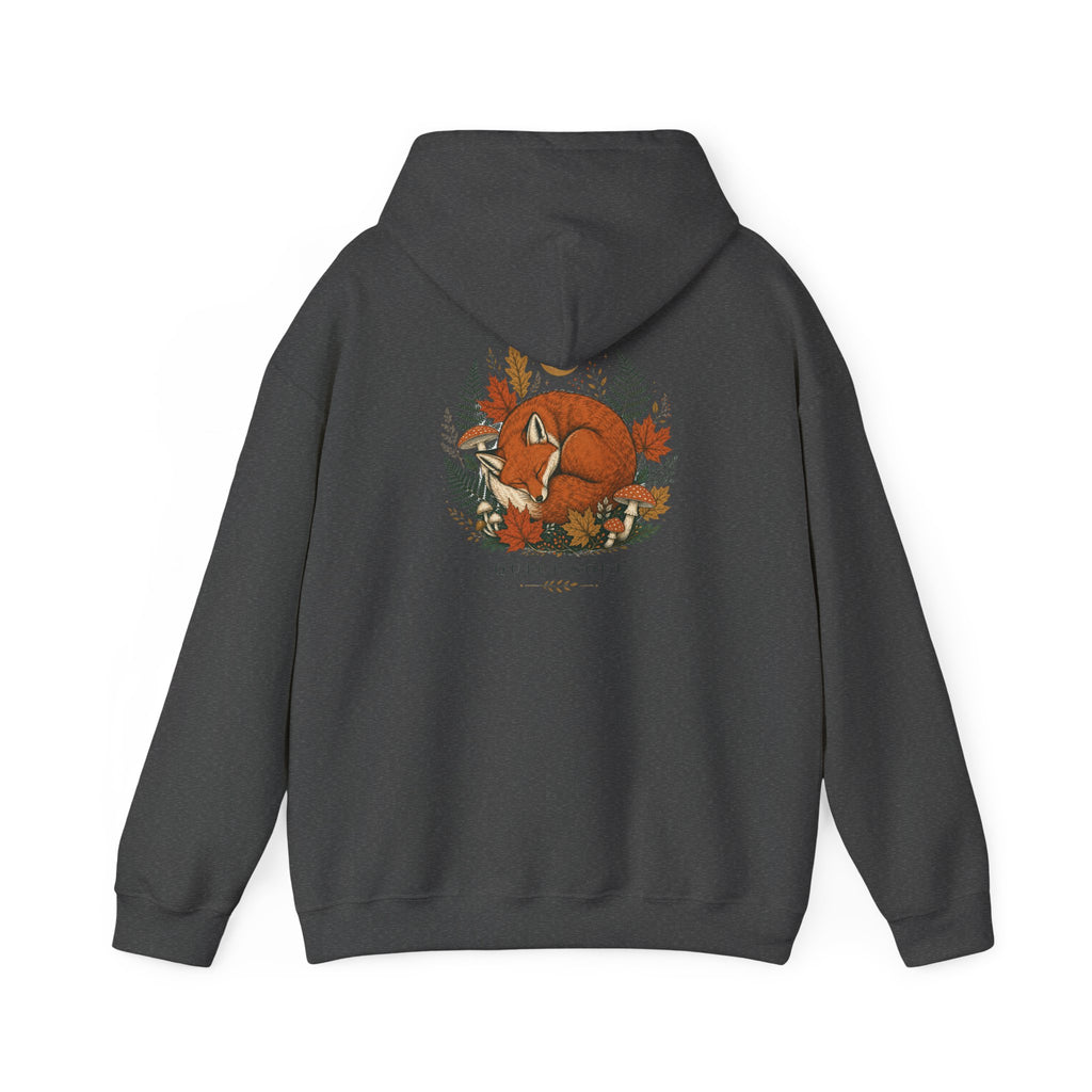 Fox Forest Hoodie — Cozy Sleeping Fox Autumn Leaves Sweatshirt