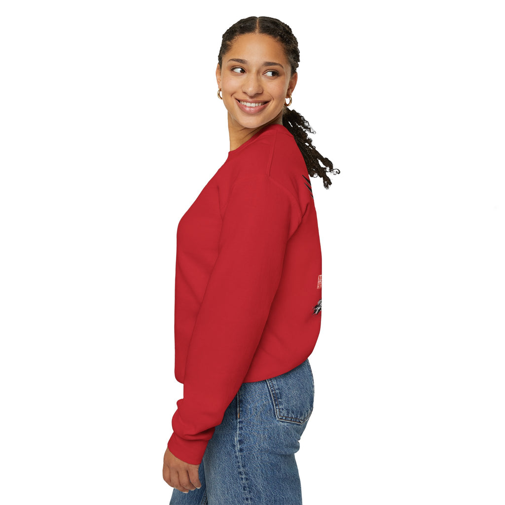 Phoenix Warrior Crewneck Sweatshirt – Flaming Phoenix Sword Back Graphic