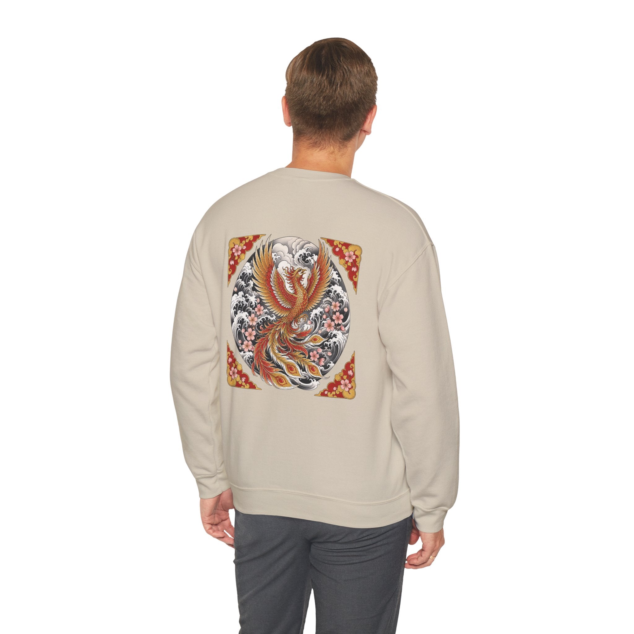 Phoenix Crewneck Sweatshirt — Vintage Japanese Phoenix Back Print