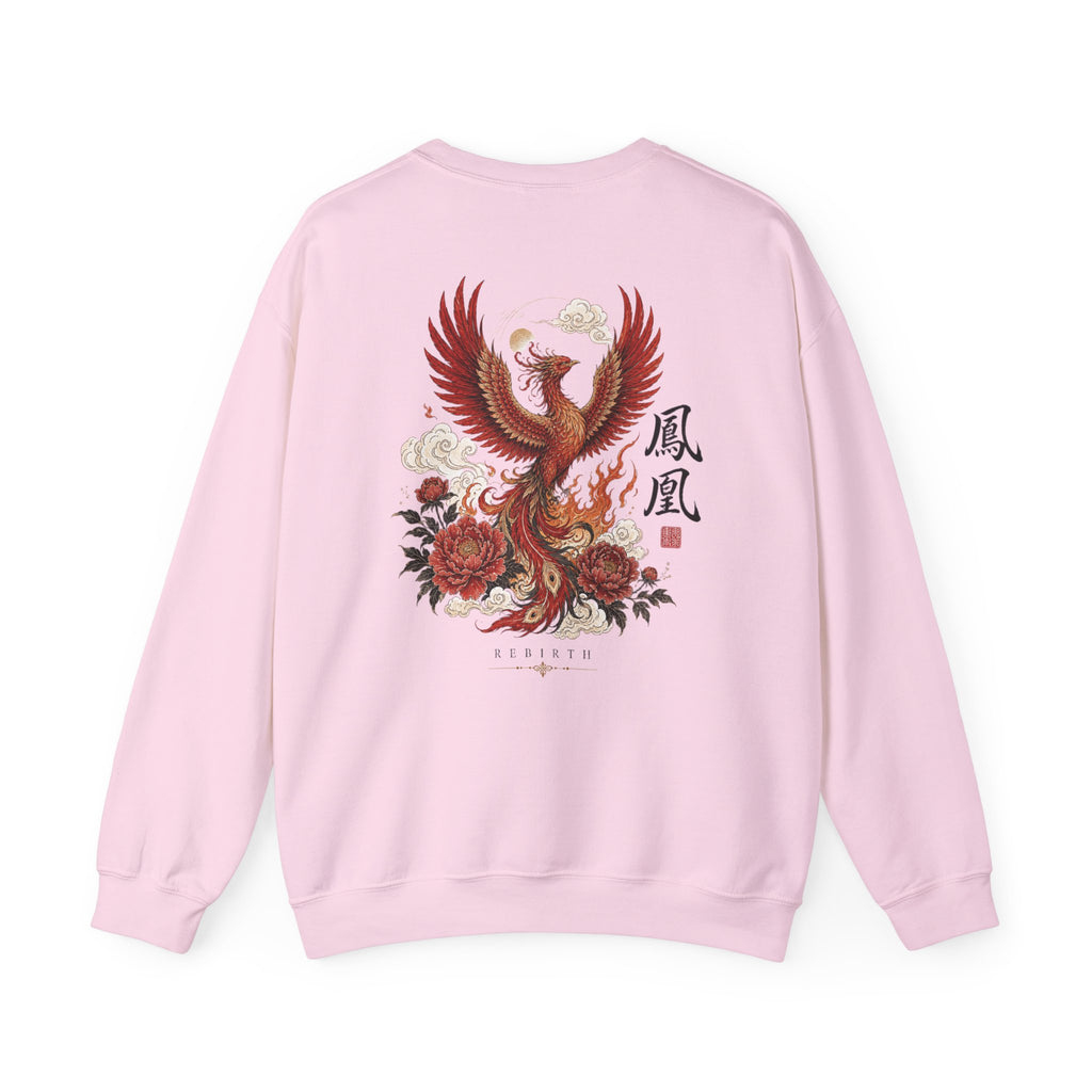 Phoenix Floral Crewneck Sweatshirt — Oriental Phoenix & Peony Graphic