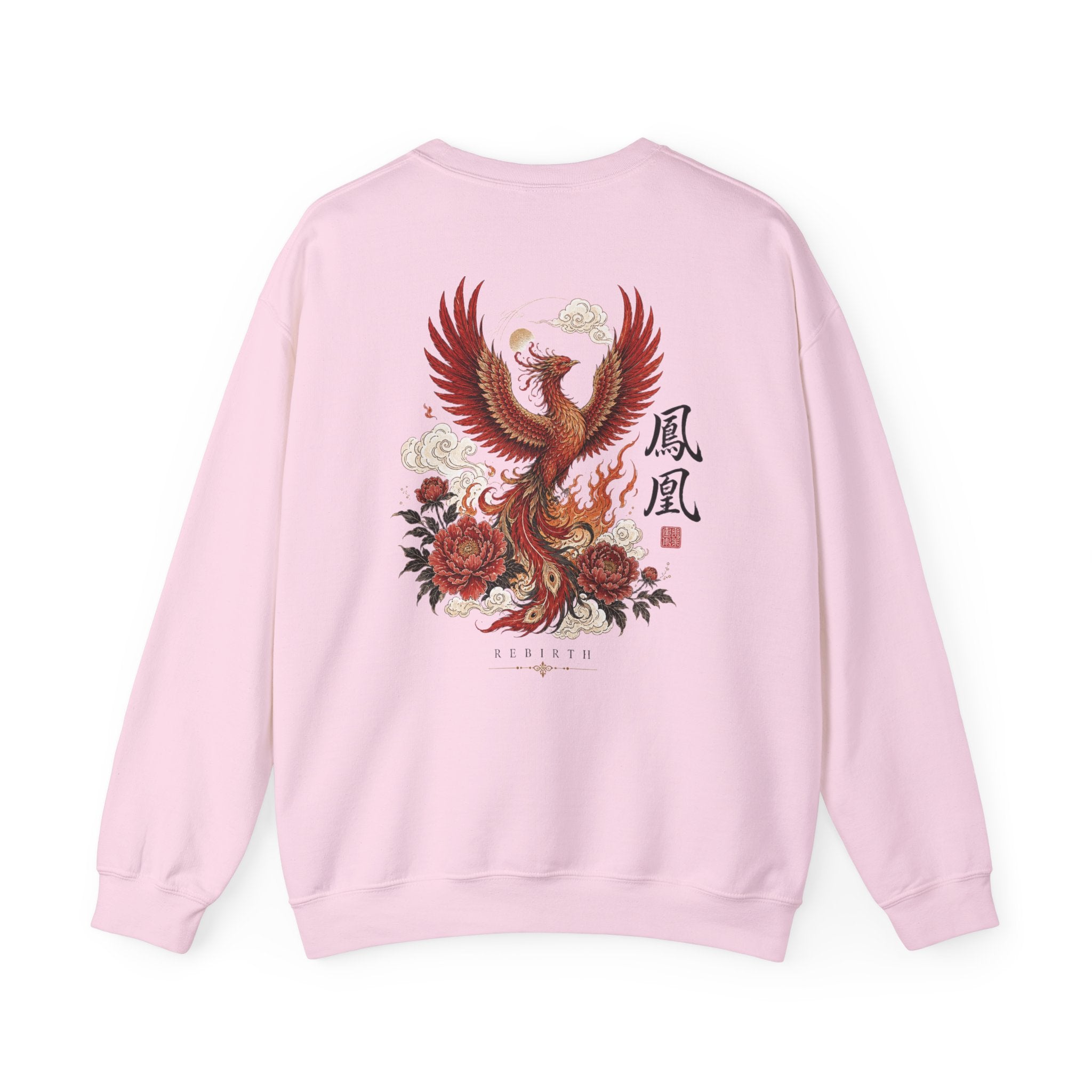Phoenix Floral Crewneck Sweatshirt — Oriental Phoenix & Peony Graphic